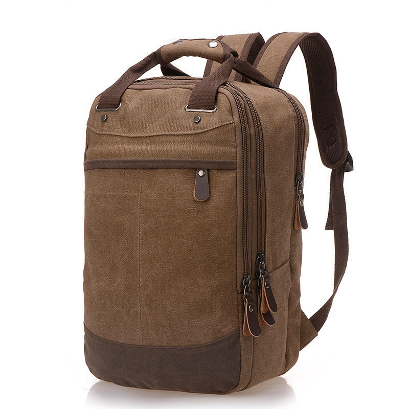 Robust And Durable Canvas Laptop Backpack Or Student Shoulder Bag